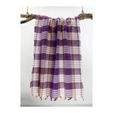 GOLDRİSE 2 ADET Klasik Hamam Peştemali 80x170 Cm Mor Renk Kese Hesiyeli