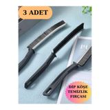 GOLDRİSE 3 ADET Çok Amaçlı Multi İnce Temizlik Fırçası Derz Arası Banyo Mutfak Lavabo Detay Temizleme Fırçası 768793""33