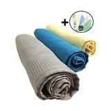 GOLDRİSE 3 Adet Mikrofiber Bez - Sihirli Bez - Temizlik - Mutfak Bezi Stokta Olan Renk Gelir