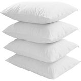 GOLDRİSE Katmirra Beyaz Fermuarlı İç Yastık Kılıfı 50x70 cm 10 Adet Pamuk Astar ile Rahat Kullanım - 50 x 70 cm