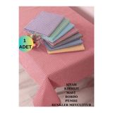 GOLDRİSE, Piti Kareli Pamuk Masa Örtüsü Piknik Örtüsü Nostaljik Örtü, 140 x 140, Pembe, 67864876812