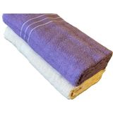 Goldroom Can 90*140 Pamuklu Banyo Havlusu 2 Li - 90 x 140 cm - Mürdüm - Açık Pudra