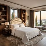 Goldroom Home Çizgili Pamuk Saten Nevresim Takımı - Beyaz - 200 x 220 cm
