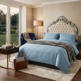 Goldroom Home Çizgili Pamuk Saten Nevresim Takımı - Mint Yeşili - 200 x 220 cm