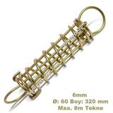 Goldsea Marine 6 mm Tekne Halat Esnetme Yayı Sarı Galvanizli Ø: 60 Boy: 320 mm - 6mm Ø: 60 Boy: 320 mm