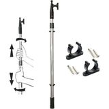 Goldsea Marine Sealux Tekne Gönder Kancası Teleskopik Kakıç 2 Kademe 122-210CM Montaj Parçaları ile Birlikte