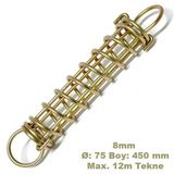 Goldsea Marine Tekne Halat Esnetme Yayı Sarı Galvanizli 8mm Ø: 75 Boy: 450 mm