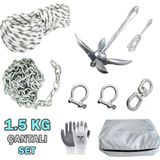 Goldsea Marine Tekne ve Şişme Bot Için Hazır Çapa Seti Çantalı 1.5 KG - 1.5 KG ÇANTALI SET