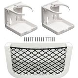 Goldsea Tekne Seti 2 Katlanır Bardaklık Beyaz 1 Plastik Fileli Eşya Filesi 205X120X20MM