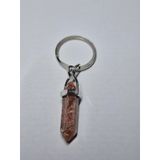 Goldstone (Altın Taşı) Kristal Uç Anahtarlık – Şans ve Pozitif Enerji, Unisex Anahtarlık