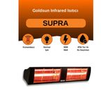 Goldsun GSS30 Supra 3000 W Suya Dayanıklı Dış Ortam Elektrikli Siyah Infrared Isıtıcı