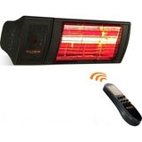Goldsun Kumandalı Infrared Elektrikli Isıtıcı 2000w IP55 Suya Dayanıklı Siyah Dış Mekan Kullanımı