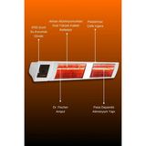 Goldsun Supra Plus GSS40P 4000 W Uzaktan Kumandalı Beyaz Dış Mekan Isıtıcı -Beyaz