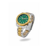 Goldwatches Lüks Tasarım Versage Stil Erkek Kol Saati - Gold Gümüş Yeşil Kadran Şık Çelik Erkek Saati