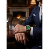 Goldwatches Versage Stil Erkek Kol Saati Gold Gümüş Yeşil Kadran Şık Çelik Erkek Kol Saati - Altın - Gümüş - Yeşil