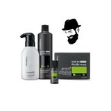 Goldwell 4CA Men Reshade Hair and Beard Dye 4x20 ml Boya + Oxidant Lotion Black 250 ml Oksidan