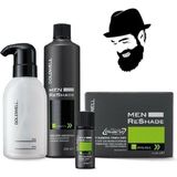 Goldwell 4ca Men Reshade Köpük Saç ve Sakal Boyası 4 x 20 ml + Siyah Oksidan Losyon 250 ml