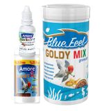 Goldy Mix 1000ml Karışık Granül Japon Balığı Yemi, Amore Gold Mix 125ml, Multivitamin