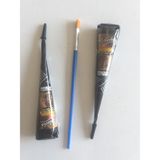 Golecha Siyah Airbrush Tattoo Geçici Dövme Seti 2 Tüp 2 Sayfa Şablon Ve Fırça Hediyeli