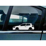 Golf Mk6 Kelebek Cam Oto Sticker 17 CM 2 Adet