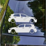 Golf MK8 GTI GT Kelebek Cam Oto Sticker 17 CM 2 Adet
