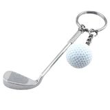 GOLF TOPU VE SOPASI ŞEKLİNDE SPOR METAL ANAHTARLIK KC716