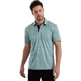 Gölge Desenli Spor Polo Yaka Erkek Kısa Kol Tişört - 2XL - Olive