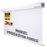 GÖLGE STOR En250cm Boy190cm Projeksiyon Perdesi Manuel-Yeni Akıllı Kumaş Teknolojisi