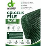 Gölgelik File 1m x 10M Çit Filesi %95 Sıklık Yeşil Gölgeleme Bahçe Filesi