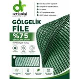 Gölgelik File 4m x 6m Çit Filesi %75 Sıklık Yeşil Gölgeleme Bahçe Filesi
