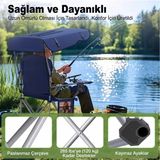 Gölgelikli Kamp Sandalyesi - Katlanabilir - Taşınabilir - Bardak Tutuculu - Renkli