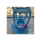 Gölgelikli Mavi Renk Bebek Deniz Simidi, Bebek Havuz Simidi, 0-3 Yaş 71Cm*60Cm