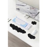 GoLite 3 Parça Bulut Şekilli Klavye ve Mouse Bilek Desteği Seti Ergonomik Memory Foam Kaymaz Tabanlı Yastık