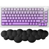 Golite Bulut Şekilli Klavye Bilek Desteği Ergonomik & Konforlu Memory Foam Kaymaz Taban Bilek Yastığı (Siyah) - Ahşap
