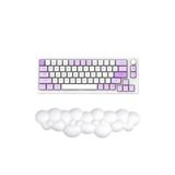 GoLite Bulut Şekilli Siyah Klavye Bilek Desteği Ergonomik & Konforlu Memory Foam Kaymaz Taban Bilek Yastığı