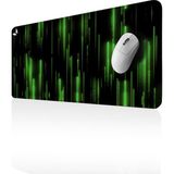 GoLite Classic - 70x30 Digital Gaming Oyuncu Mouse Pad Kaymaz Taban Büyük Klavye Fare Altlığı Mousepad - Yeşil - Siyah