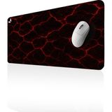GoLite Classic - 70x30 Magma Gaming Oyuncu Mouse Pad Kaymaz Taban Büyük Klavye Fare Altlığı Mousepad - Kırmızı - Siyah