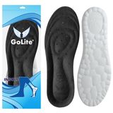 GoLite Doğal Vidala Deri Ayakkabı Tabanlığı Hakiki Koku Önleyici Ortopedik Konfor Tabanlığı (Siyah, 44-45)