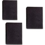 Golite İz Yapmayan Ayakkabı Boya Süngeri 3'lü Paket Avrupa Sünger 9 x 7 x 4 cm Yumuşak Yapı - Siyah