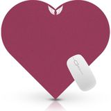 GoLite Kalp Şekilli Bordo Mouse Pad Hediyelik Medium Fare Altlığı Özel Dekoratif Mousepad