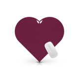 GoLite Kalp Şekilli Bordo Mouse Pad Orta Boy Fare Altlığı Sevgililer Günü Özel Mousepad