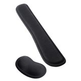 GoLite Klavye ve Fare Bilek Desteği Seti Ergonomik & Konforlu Memory Foam Kaymaz Taban Bilek Yastığı- Siyah