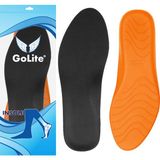 GoLite Konforlu Ayakkabı Tabanlığı, Rahat Memory Foam Hafızalı Topuk Dikeni İç Tabanlık Kemer Destekli Taban - M24 Siyah - 45 Numara