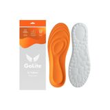 GoLite Ortopedik Tabanlık, Yumuşak Masaj Etkili, Spor Ayakkabı İçin, Topuk Dikeni Desteği, Nefes Alabilen Kumaş, M48 (Turuncu, 40-41)