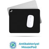 GoLite Siyah Gaming ve Ofis Mouse Pad 22X18CM Bakterileri Önleyici Mousepad Oyuncu Uzun ve Büyük Boy Fare Altlığı
