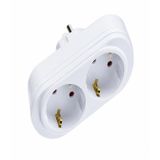 Golyat 2'li Priz, Topraklı, İkili Priz Çoklayıcı, 16A 250V, 2P+2E, Çift Çıkışlı, Elektrik Priz Adaptörü, Ev, Ofis ve Atölye İçin Pratik Priz Çoğaltıcı (Beyaz)