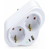 Golyat 2'Li Priz, Usb Ve Type-C Girişli, Topraklı, İkili Priz Çoklayıcı, 16A 250V, 2P+2E, Çift Çıkışlı, Elektrik Priz Adaptörü, Ev, Ofis Ve Atölye İçin Pratik Priz Çoğaltıcı (Beya