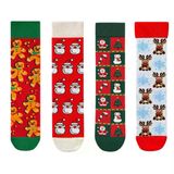 Goma Goma Socks Kardan Adam, Geyik Ve Hediye Temalı 4’Lü Yılbaşı Çorap Seti