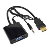 Gomax HDMI To VGA Dönüştürücü + Ses Kablosu - Siyah