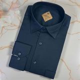 Gömlek Galerisi Klasik Geniş Kesim Düz Oxford Uzun Kollu Pamuk Erkek Gömlek - Lacivert - XL